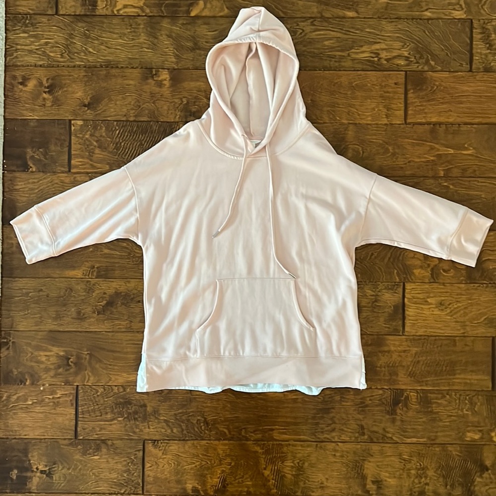 Caslon light pink hooded sweatshirt size Medium